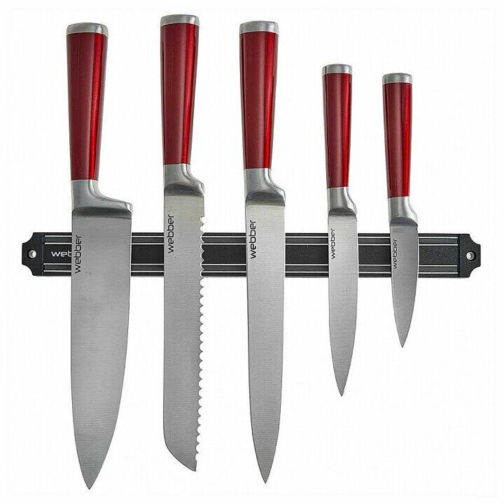 Набор ножей Webber ВЕ-2265 6 предметов, на магнитном держателе