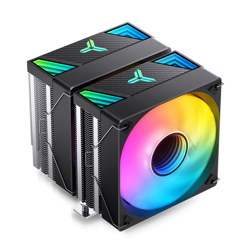 Кулер Jonsbo CR-3000 ARGb LGA20XX/1700/1200/115X/AM5/AM4 TDP 260W, PWM, 2 x 120мм Black Fan, 7 тепловых трубок, медная база, 4-pin Retail