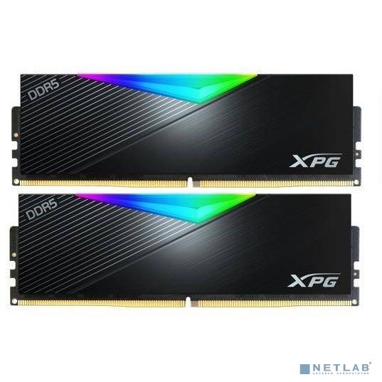 Модуль памяти DDR5 64Gb 2x32Gb 6400MHz A-Data DIMM XPG Lancer RGb AX5U6400C3232G-DCLARBK CL32, 1.4V