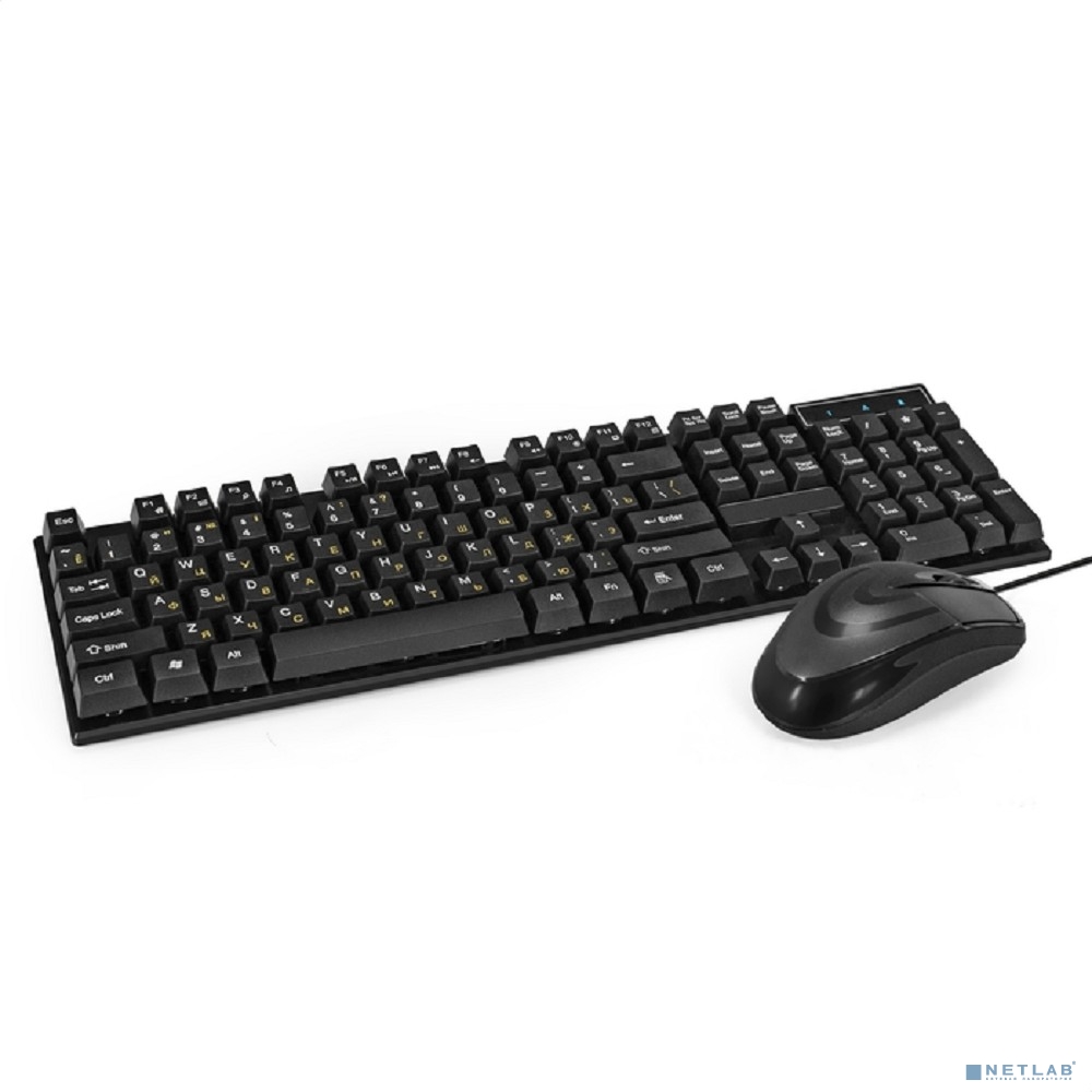 Комплект ExeGate EX295303RUS Professional Standard Combo MK110-OEM клавиатура влагозащищенная 104кл. + мышь оптическая 1000dpi, 3 кнопки и колесо прокрутки; USB, длина кабелей 1.5м, черный, R