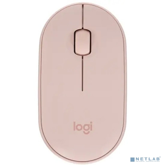 Мышь беспроводная Logitech 910-005575 Pebble M350 Pink розовая, оптическая, 1000dpi, 2.4GHz, USB-ресивер, бесшумная, под обе руки