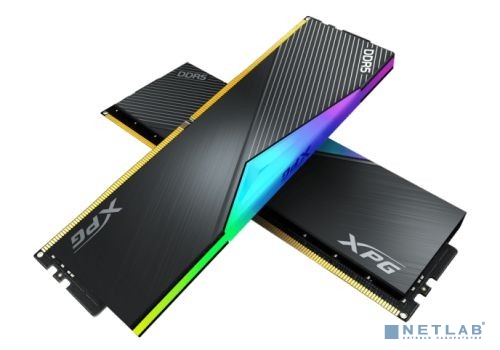 Модуль памяти DDR5 64Gb 2x32Gb 6400MHz A-Data DDR5 6000 AX5U6000C3032G-DCLARBK DIMM XPG Lancer RGB, CL30-40-40