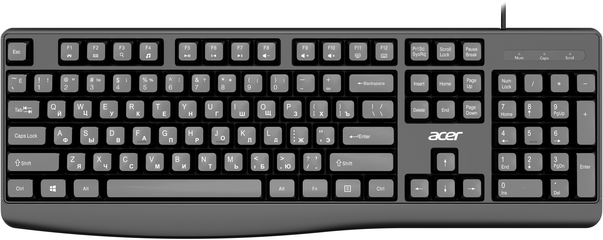 Клавиатура Acer ZL.KBDCC.01A OKW301 черный USB
