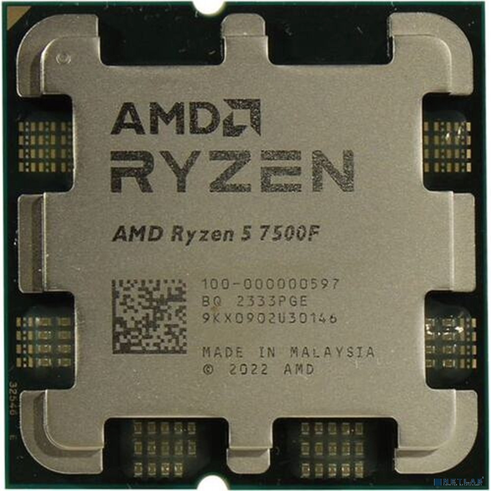 Процессор AMD AM5 Ryzen 5 7500F 100-000000597 Base 3.70GHz, Turbo 5.00GHz, without graphics, L3 32Mb, TDP 65W