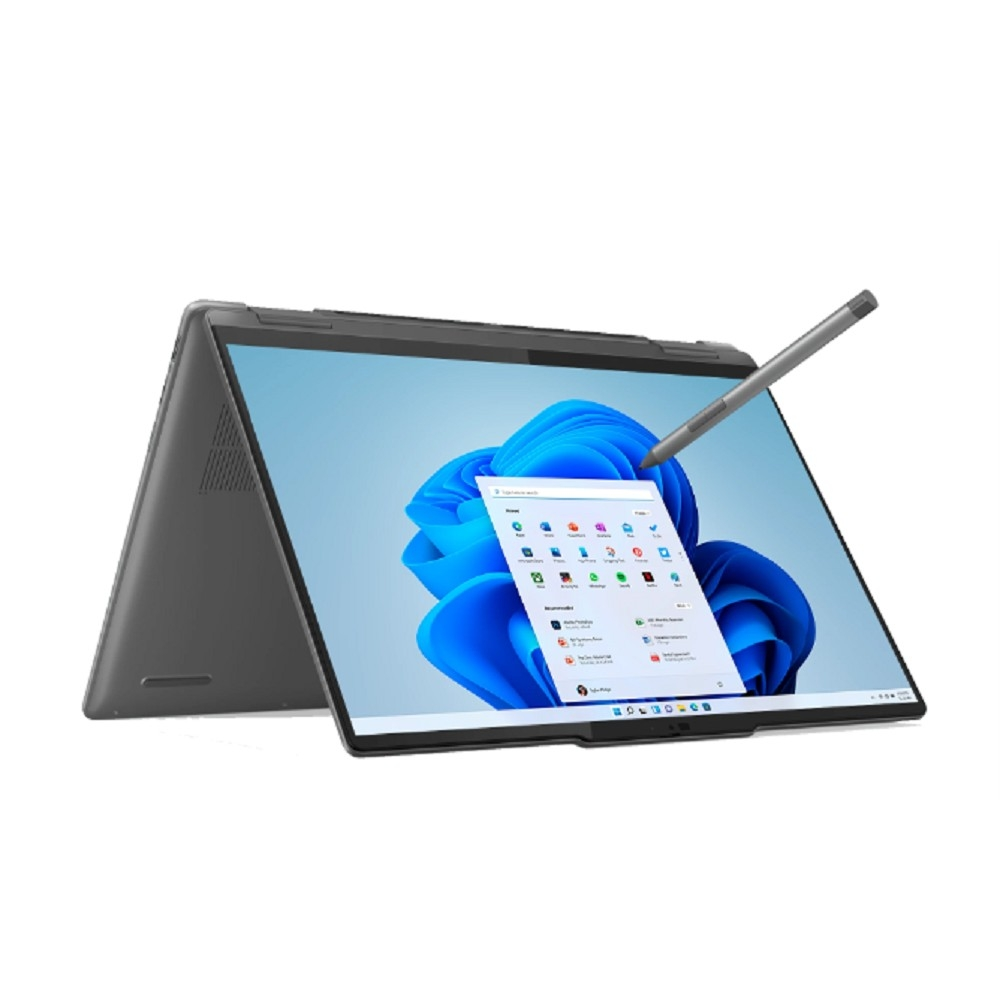 Ноутбук 14.0 Lenovo 83DK006SRK Yoga 7 2-in-1 14AHP9 14 1920x1200 IPS /Touch/AMD Ryzen 5 8640HS 3.5GHz /16384Mb/1024Gb SSD/noDVD/Int:AMD Radeon 760M/Cam/BT/Wi-Fi/71WHr/war 1y/1.61kg/storm grey/Win11Home + 65W, Pen, RU kbd