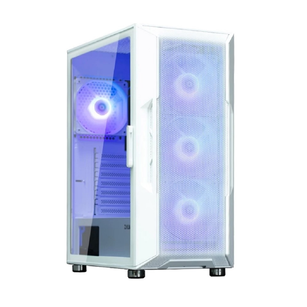 Корпус ATX без БП Zalman i3-Neo ARGB White ARGb White Mid Tower ATX/M-ATX/Mini-ITX Steel, Plastic, Tempered Glass, HD Audio, USB 3.0x2, USB 2.0x1, 4xвентилятор 120мм ARGbt