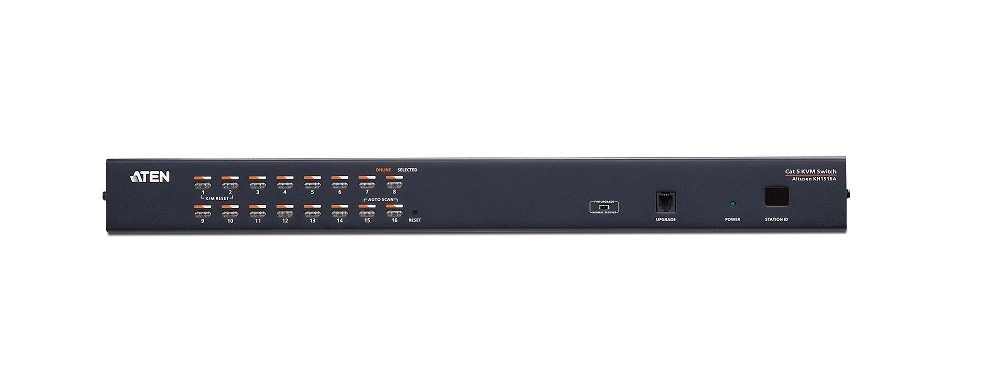 Коммутатор КВМ Aten KH1516A 16-портовый высокой плотности с кабелем Cat 5 /-AX-Gt Cat 5 High Density KVM