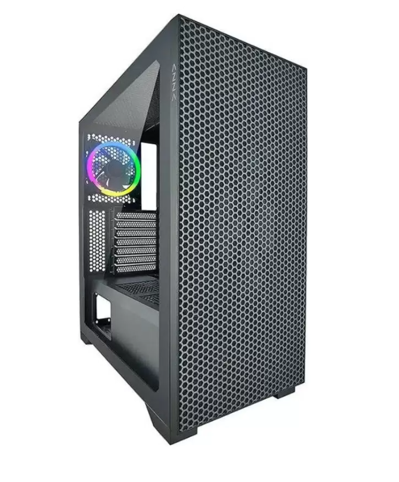 Корпус ATX Без БП AZZA CSAZ-450 HIVE Hive черный 8x120мм 5x140mm 2xUSB 2.0 1xUSB 3.0 audio bott PSU