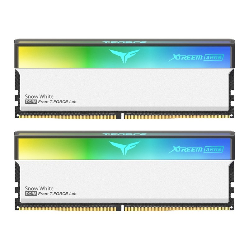 Модуль памяти DDR5 32Gb 6000MHz TeamGroup FFAD532G6000HC30DC01 T-Force Xtreem ARGB 2x16Gb CL30 30-36-36-76 1.35V White
