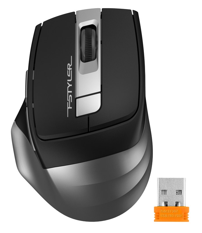 Мышь A4-Tech FG35 Grey Fstyler FG35 серо-черный оптическая 2000dpi беспров. USB 6but