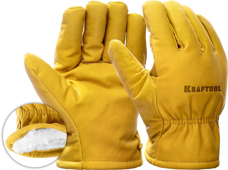 Kraftool 1137-XL EXTREM Winter, XL 10 утеплённые кожаные рабочие перчатки