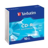 Диск CD-R 700Mb Verbatim 43415 52x Slim, 10шт
