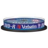 Диск DVD-R 4.7Gb Verbatim 43523 16x Cake box, 10шт
