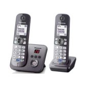 Радиотелефон Panasonic KX-TG6822 RUM DECT Дисплей, АОН, громкая связь, полифония, серебристый металлик
