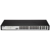 Коммутатор D-Link DES-3200-28/C1A 24-Port UTP 10/100Mbps + 2 Combo 1000BASE-T/SFP + 2 10/100/1000BASE-T L2 Management Switch, 19