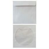 Конверт для CD 201073 белый c окном c клеевым слоем, 80г/м2, 1000шт/уп