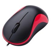 Мышь Oklick 115S USB 1000dpi для ноутбука черно-красная