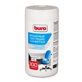 Салфетки Buro BU-Tsurl для пластиковых поверхностей и офисной мебели, (туба 100шт)