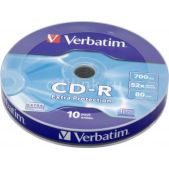 Диск CD-R 700Mb Verbatim 43725 52x extra protect, Bulk 10шт.