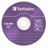 Диск CD-RW 700Mb Verbatim 43167 10x DataLife+ Slim Color 5шт.