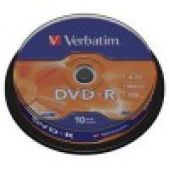 Диск DVD-R 4.7Gb Verbatim 43729 16x AZO 10шт. матовый серебристый