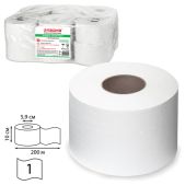 Бумага туалетная Лайма 126093 200м комплект 12шт, Классик, белая, (диспенсер 601427)