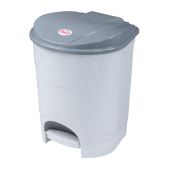 Ведро-контейнер для мусора 11л Idea М 2891 с педалью, серое (в33xш20xг27см)