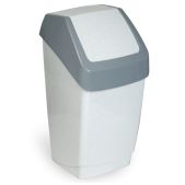 Ведро-контейнер для мусора 15л Idea М 2471 серый (в 46xш 26xг 25см), качающаяся крышка