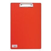 Доска-планшет Brauberg 222658 Comfort с верхним прижимом A4, 23x35см, картон ПВХ, красная