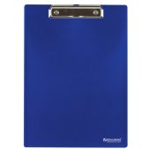 Доска-планшет Brauberg 223490 Contract плотная с верхним зажимом A4, 313x225мм, пласт. син., 1.5мм