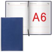 Ежедневник недатированный A6 Brauberg 28384 123481 100x150мм Select, под кожу классик, 160л, темно-синий