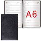 Ежедневник недатированный A6 Brauberg 123480 100x150мм Select, под кожу классик, 160л, черный