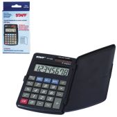 Калькулятор карманный 8 разрядов Staff STF-899 двойное питание, 117х74мм