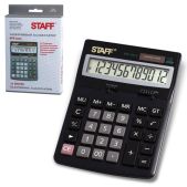 Калькулятор настольный 12 разрядов Staff STF-2512 двойное питание, 170х125мм