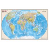 Карта настенная Мир Ди Эм Би 634 Политическая М-1:20млн, размер 156x101см, ламинированная