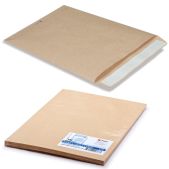 Конверт-пакет КУРТ 161150 плоский, комплект 25шт, 229х324мм, отрывная полоса, крафт-бумага, коричневый, на 90л