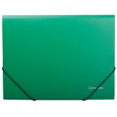 Папка на резинках Brauberg 221621 Стандарт зеленая, до 300 листов, 0.5мм