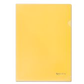 Папка-уголок жесткая Brauberg 223968 желтая 0.15мм
