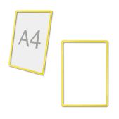 Рамка-POS для ценников, рекламы и объявлений A4, желтая, без защитного экрана, 290251