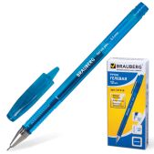 Ручка гелевая Brauberg 141516 Income, корпус тонированный синяя, игольч. пишущяя узел 0.5мм, синяя