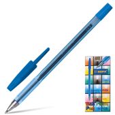 Ручка шариковая Beifa AA927-BL корпус прозрачный, металл. наконечник, 0.7мм, AA927-BL, синяя