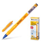 Ручка шариковая Brauberg 141532 Oil Sharp, на масляной основе, корпус оранжевая, 0.5мм, синяя