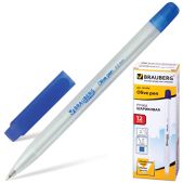 Ручка шариковая Brauberg 141476 Olive pen, на масляной основе, корпус прозрачный, 0.5мм, синяя