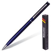 Ручка шариковая Brauberg 141400 Delicate Blue бизнес-класса, корпус синий, серебр. детали, синяя