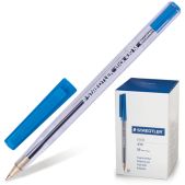 Ручка шариковая Staedtler 430 M 03 Stick document, корп. прозр, толщина письма0.5мм, синий,