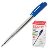 Ручка шариковая Staff 141673 эконом, автоматическая, синяя