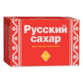 Сахар-рафинад Русский 1 кг (196 кусочков, размер 15x16x21мм), картонная упаковка, ш/к 0127