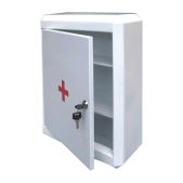 Шкафчик-аптечка металлический Призма, навесной, 2 полки, ключевой замок, 330x280x140мм