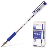 Ручка шариковая Beifa AA999-BL корпус прозрачный, металл. наконечник, 0.7мм, синяя