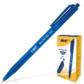 Ручка шариковая Bic 926376 Round Stic Clic, автоматическая, корпус голубой, толщина письма 0.4мм, синяя